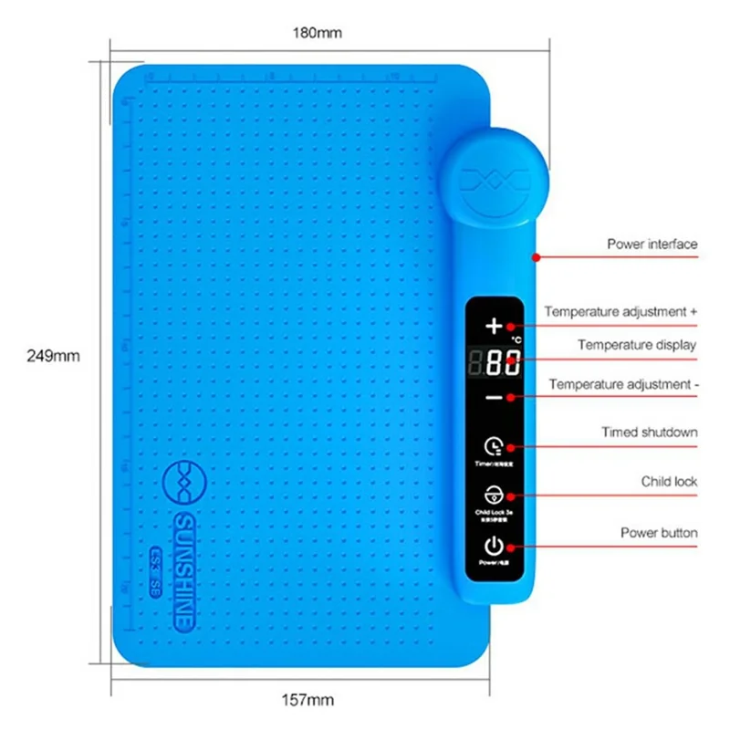 SUNSHINE LS3 SE 11 Inch LCD Screen Separator Heating Pad for Phone Tablet LCD Separation - EU Plug