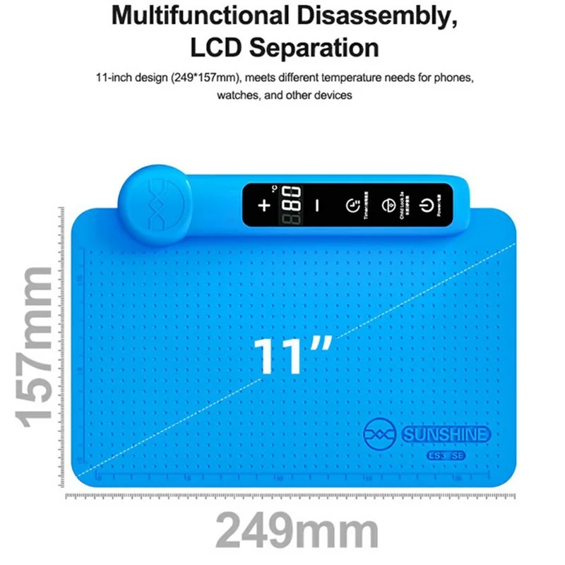 SUNSHINE LS3 SE 11 Inch LCD Screen Separator Heating Pad for Phone Tablet LCD Separation - EU Plug