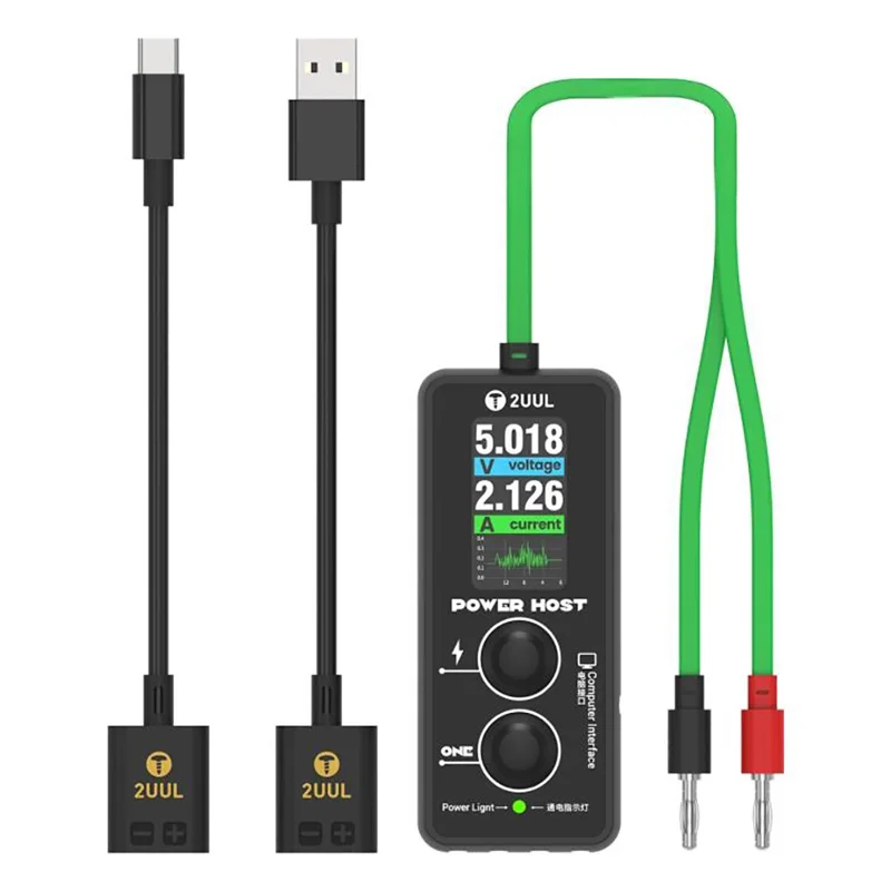 2UUL PW15 Medidor Digital de Tensão e Corrente para Reparação de Dispositivos Electrónicos