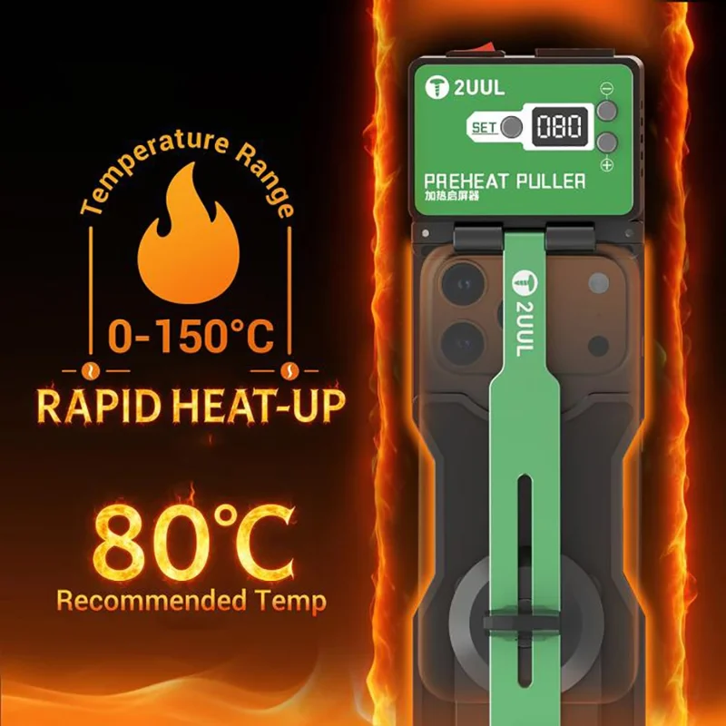 2UUL DA10 Preheat Puller Station for Phone LCD Screen Back Cover Removal - US Plug