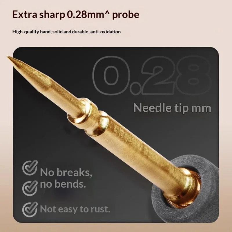 YCS Multimeter Test Leads Kit, 0.28mm Ultra Sharp Needle Tip Replaceable Probes