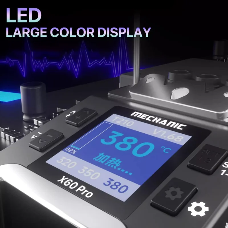 MECHANIC X60Pro Single Station Precision Soldering 2S Rapid Heating LED Display Soldering Station - EU Plug