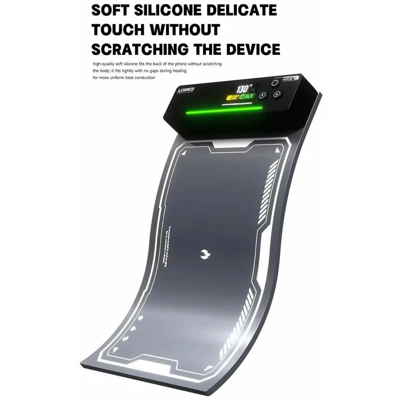 LUOWEI HP3 12-calowy matryca grzejna do ekranu, mata z szybkim nagrzewaniem i kontrolą temperatury do naprawy telefonów i tabletów – wtyk UE