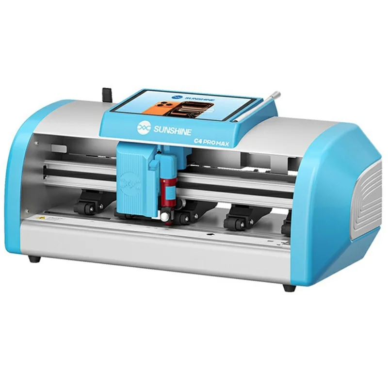 SUNSHINE C4 Pro Max Интеллектуальная машина для резки пленки, контроль давления лезвия, распознавание QR-кода, сенсорный экран 7 дюймов — ЕС вилка