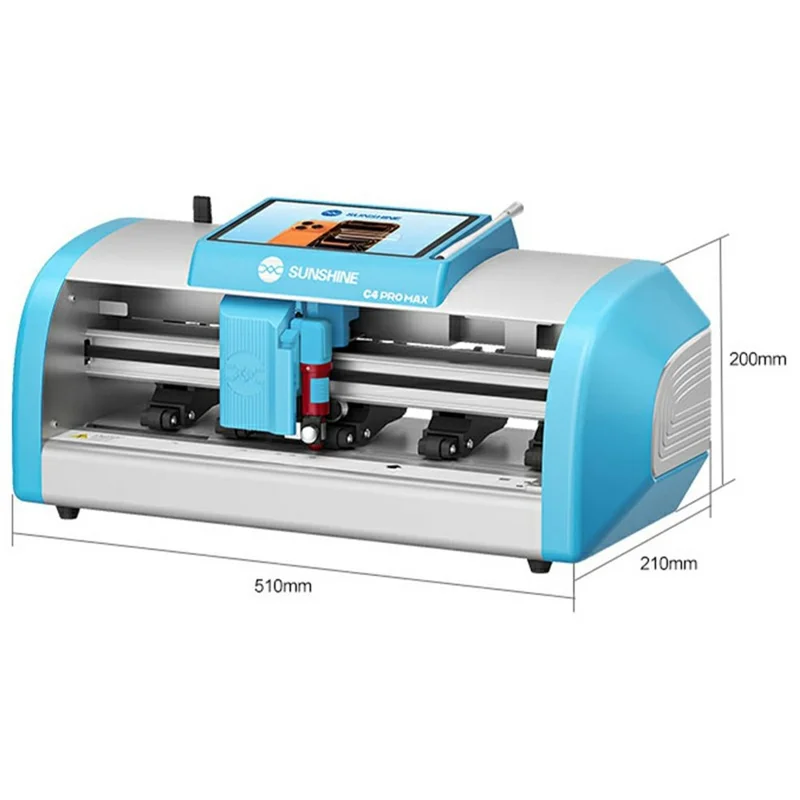 SUNSHINE C4 Pro Max Интеллектуальная машина для резки пленки, контроль давления лезвия, распознавание QR-кода, сенсорный экран 7 дюймов — ЕС вилка