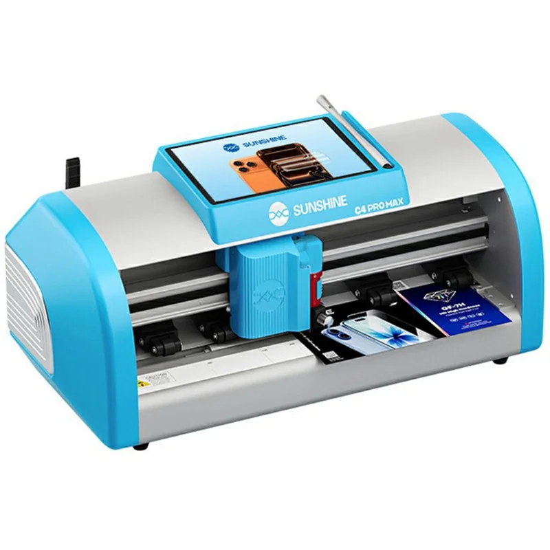 SUNSHINE C4 Pro Max Интеллектуальная машина для резки пленки, контроль давления лезвия, распознавание QR-кода, сенсорный экран 7 дюймов — ЕС вилка