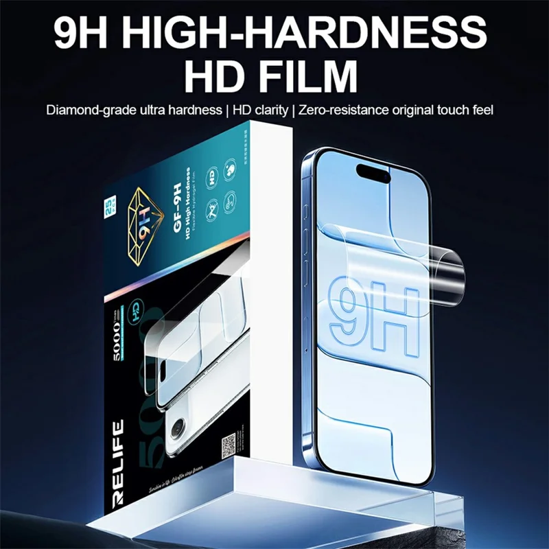 RELIFE GF-9H 25Pcs 9H Hardness Screen Protector Full Cover PET Hydrogel Film (Work with SUNSHINE C4 Pro / C4 Pro Max) - Transparent