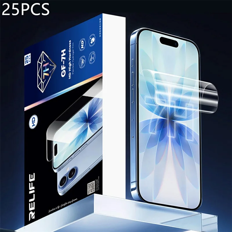 RELIFE GF-7H 25 Pezzi Pellicola Protettiva Intera Schermo 7H HD Trasparente in Film Gel Idrofilo PET (Compatibile con SUNSHINE C4 Pro / C4 Pro Max) - Trasparente