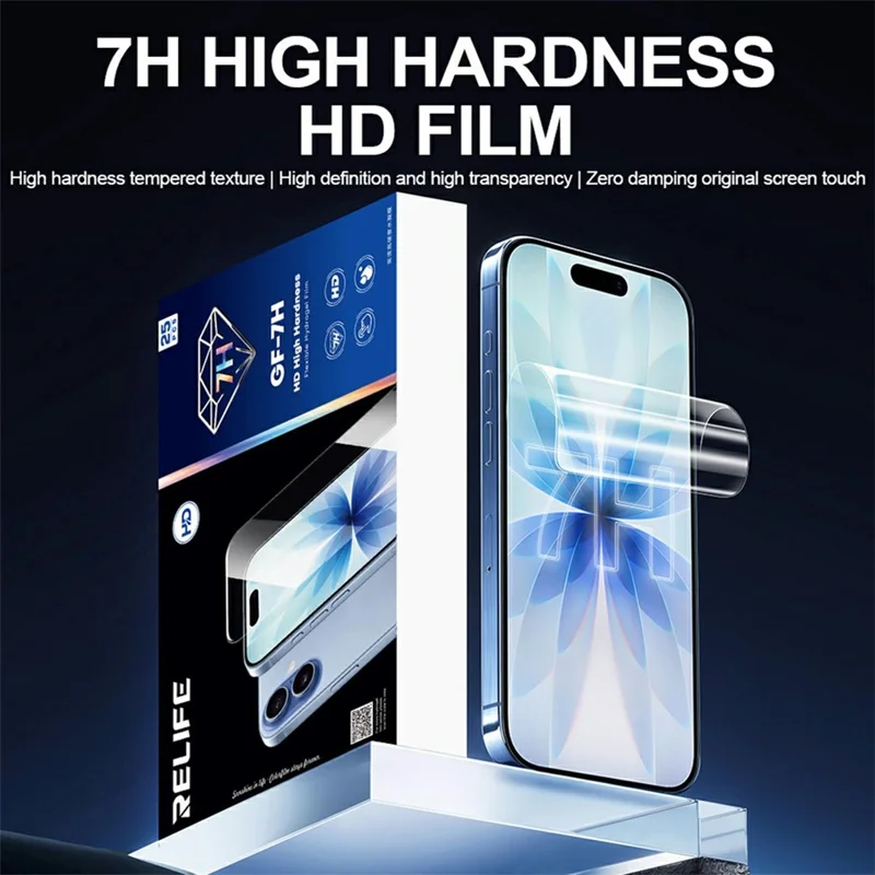 RELIFE GF-7H 25 Pezzi Pellicola Protettiva Intera Schermo 7H HD Trasparente in Film Gel Idrofilo PET (Compatibile con SUNSHINE C4 Pro / C4 Pro Max) - Trasparente