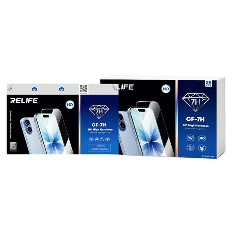 RELIFE GF-7H 25 Pezzi Pellicola Protettiva Intera Schermo 7H HD Trasparente in Film Gel Idrofilo PET (Compatibile con SUNSHINE C4 Pro / C4 Pro Max) - Trasparente