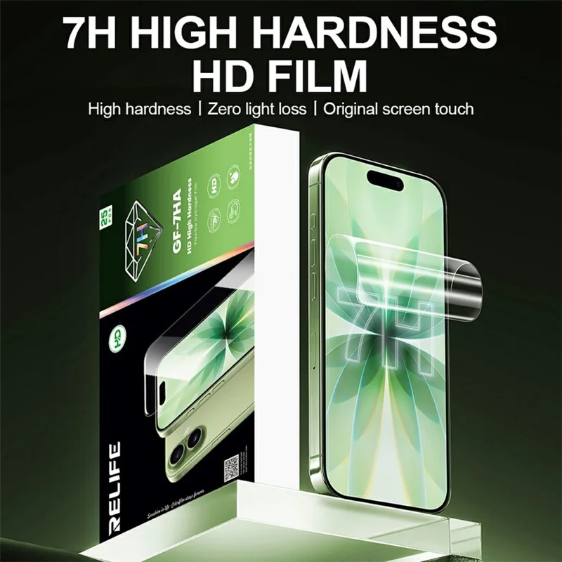 RELIFE GF-7HA 25 pièces Protecteur d'écran 7H de dureté, film en hydrogel PET transparent HD, couverture complète (fonctionne avec les machines SUNSHINE C4 Pro / C4 Pro Max) - Transparent