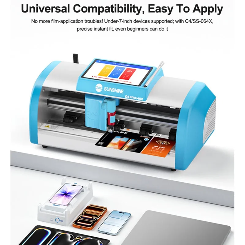 RELIFE GF-9HS 25 Unidades Película Protectora de Pantalla Antiespías de Dureza 9H, Recubrimiento Completo, Película de Hidrogel PET (Funciona con Máquinas SUNSHINE C4 Pro / C4 Pro Max) - Negro