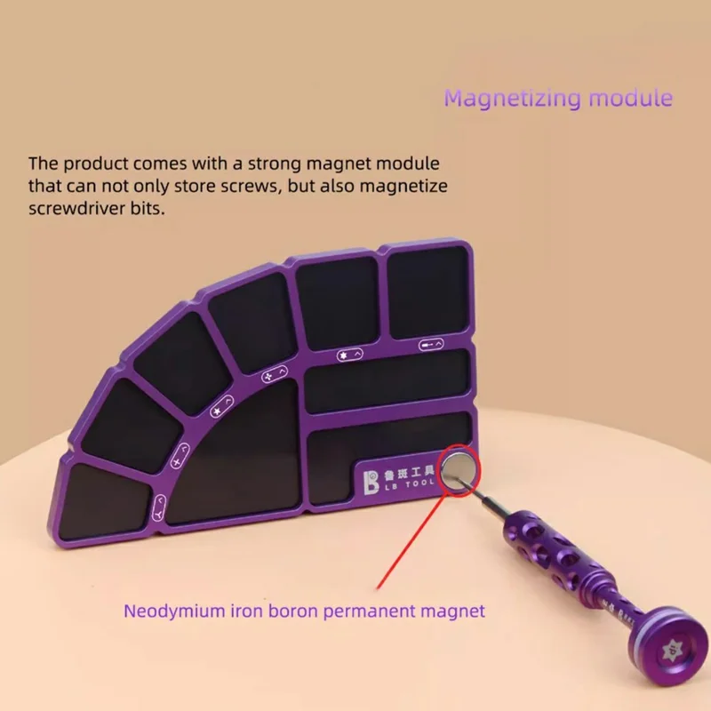 LB SST-1 Magnetic Screw Storage Tray For Phone Computer Repair Memory Classification Strong Magnet Module