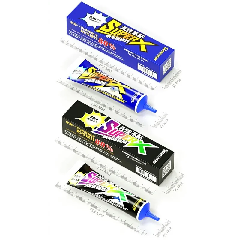 MECHANIC Super X Nano Repairlimning 60 ml til telefonramme, skærmholder og bagsideglas - Transparent