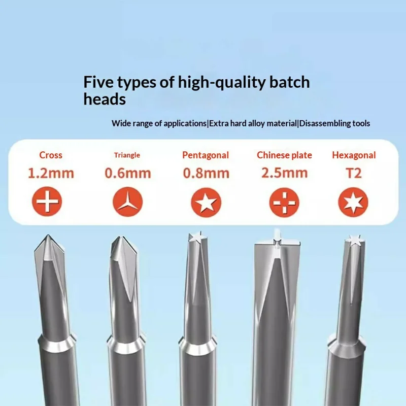 YCS 2D Y101 Precision Screwdriver Set Magnetic Bits Electronics Repair Tool For Phone Laptop Tablet - Cross 1.2