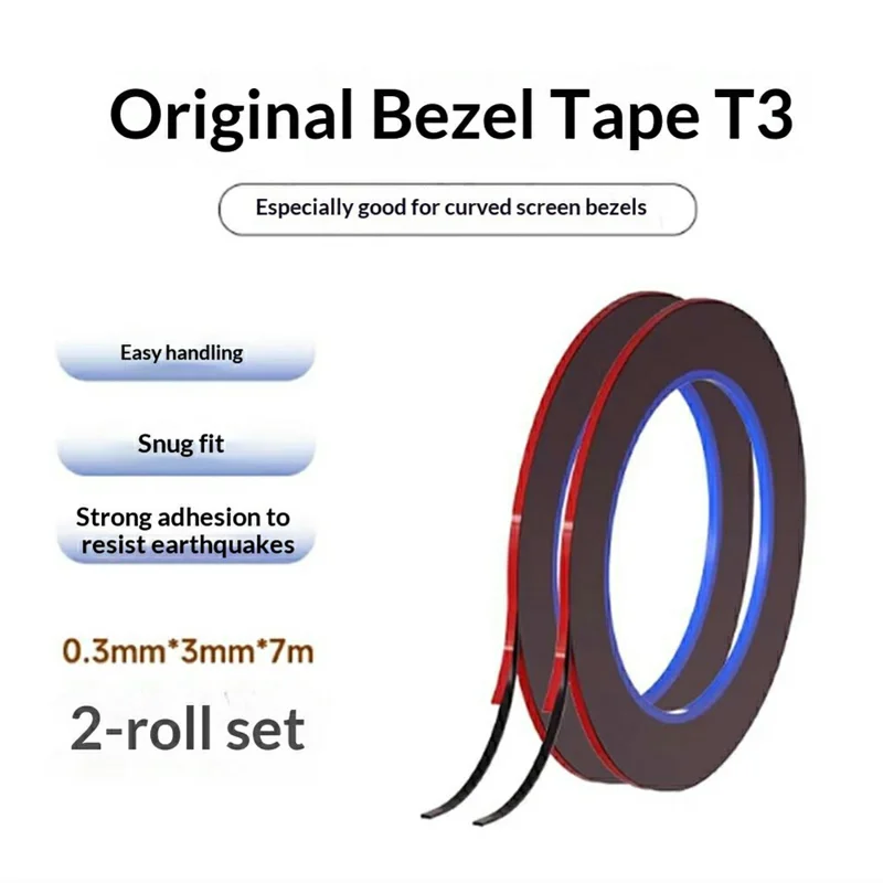 MECHANIC 2Pcs 0.3mm x 3mm x 7m Phone Repair Curved Screen Bezel Tape Double Sided Adhesive For Mobile Screen Assembly