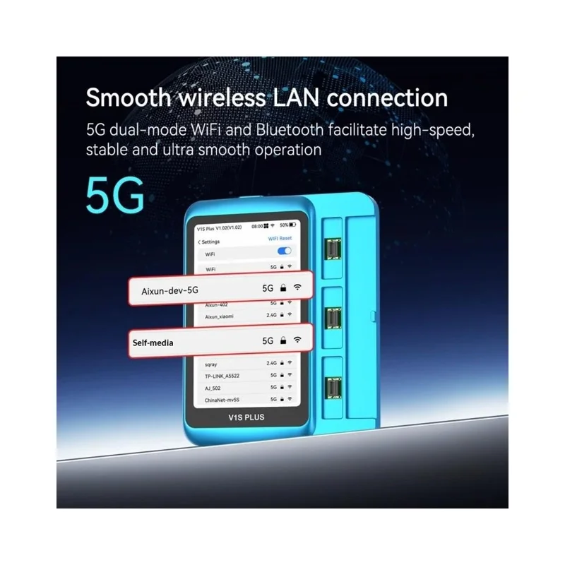 JC V1S Plus Smart Programmer til iPhone 6-16-serien Komponentreparationsværktøj, Chip-læse- og skrive-diagnostikværktøj