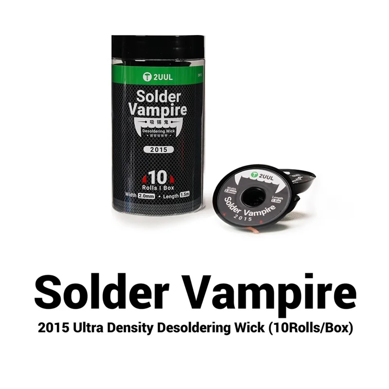 2UUL DW15 10Pcs 1.5m Solder Vampire Desoldering Wick for PCB Motherboard Soldering Repair