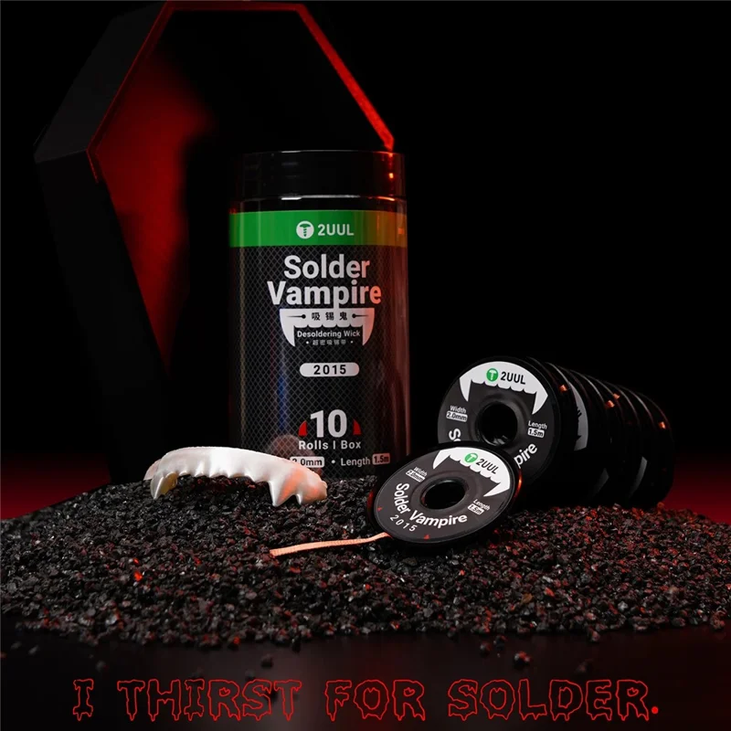 2UUL DW15 10Pcs 1.5m Solder Vampire Desoldering Wick for PCB Motherboard Soldering Repair