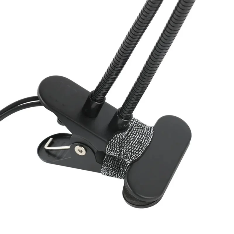 Klemmleuchte mit verstellbarem Gänsehals, LED-Lichtquelle für die industrielle Inspektion - Schwarz