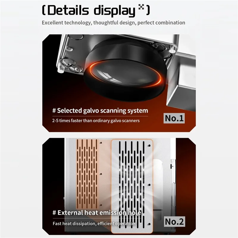 QIANLI SU8 Pro Cold Light Source UV Laser Machine Desktop Engraving Marking Equipment - EU Plug
