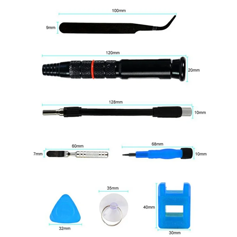 SUNSHINE SS-5119 34 in 1 Multifunctional Precision Screwdriver Set with 24Pcs S2 Alloy Steel Bits for Electronics Repair