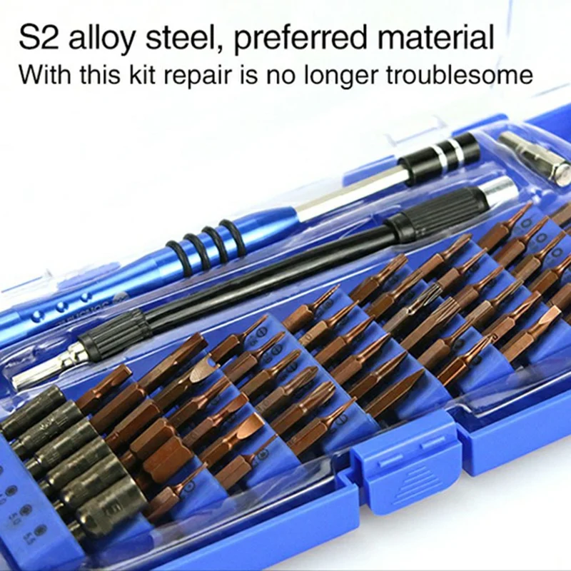 SUNSHINE SS-5117 Set di cacciaviti di precisione 58 in 1, cacciavite con impugnatura antiscivolo, strumento di riparazione per elettronica