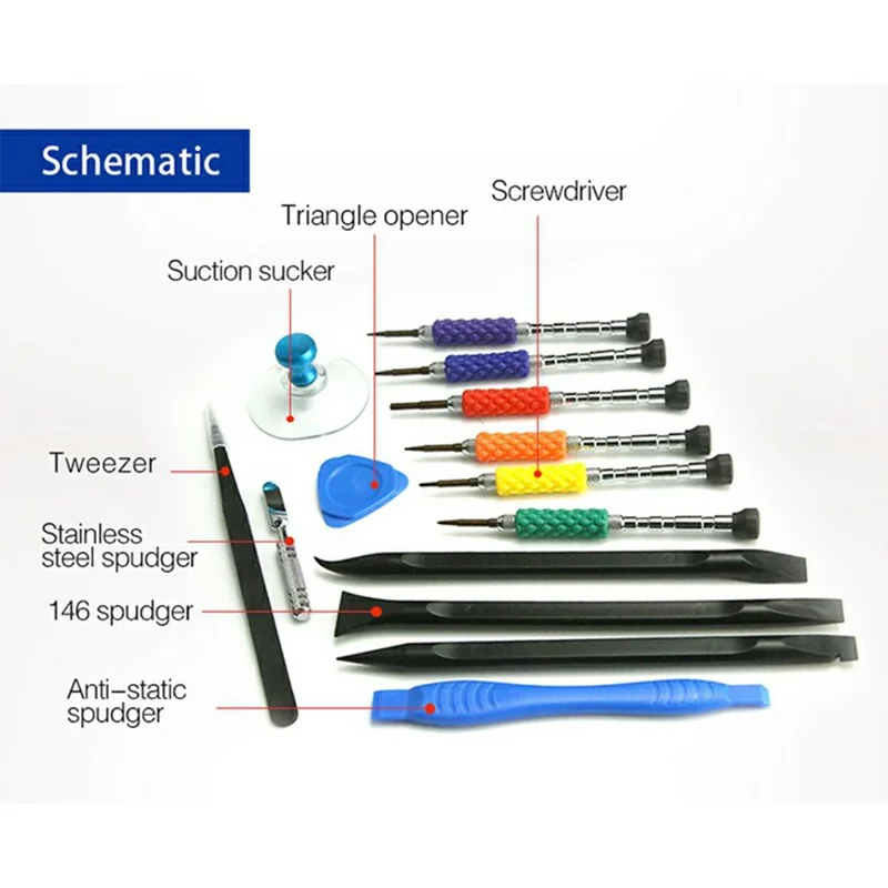 SUNSHINE SS-5115 Multi-Purpose Phone Repair Tool Kit Screwdriver Prying Tool Disassembly Set