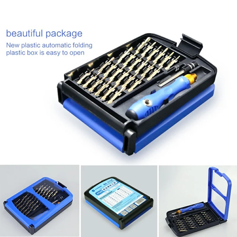 SUNSHINE SS-5114 مجموعة مفك براغي مغناطيسي 27 في 1، مجموعة أدوات إصلاح الأجهزة للهاتف المحمول وأجهزة الكمبيوتر المحمولة وإصلاح الإلكترونيات