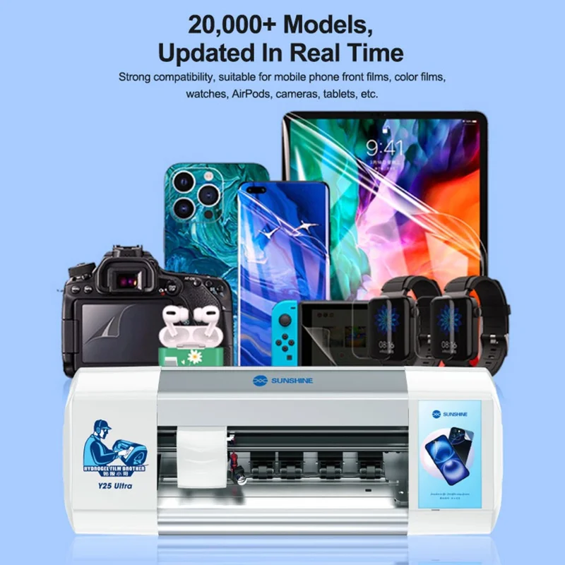 SUNSHINE Y25 Ultra Smart Film Cutting Machine WiFi  /  Bluetooth-compatible 12.9 Inch Automatic Screen Protector Cutter - EU Plug