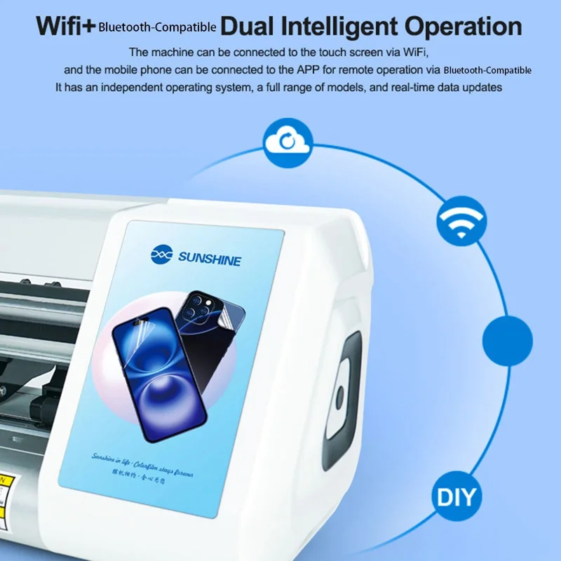 SUNSHINE Y25 Ultra Smart Film Cutting Machine WiFi  /  Bluetooth-compatible 12.9 Inch Automatic Screen Protector Cutter - EU Plug