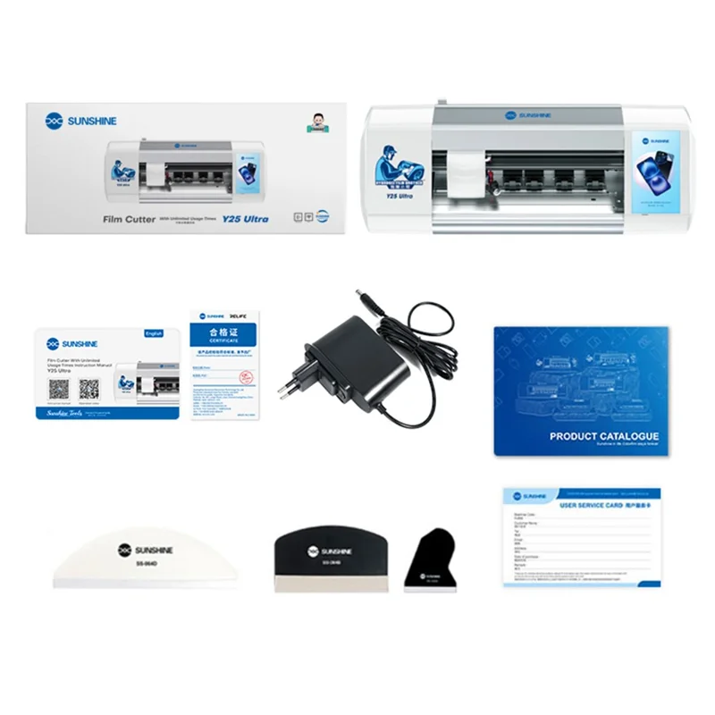 SUNSHINE Y25 Ultra Smart Film Cutting Machine WiFi  /  Bluetooth-compatible 12.9 Inch Automatic Screen Protector Cutter - EU Plug