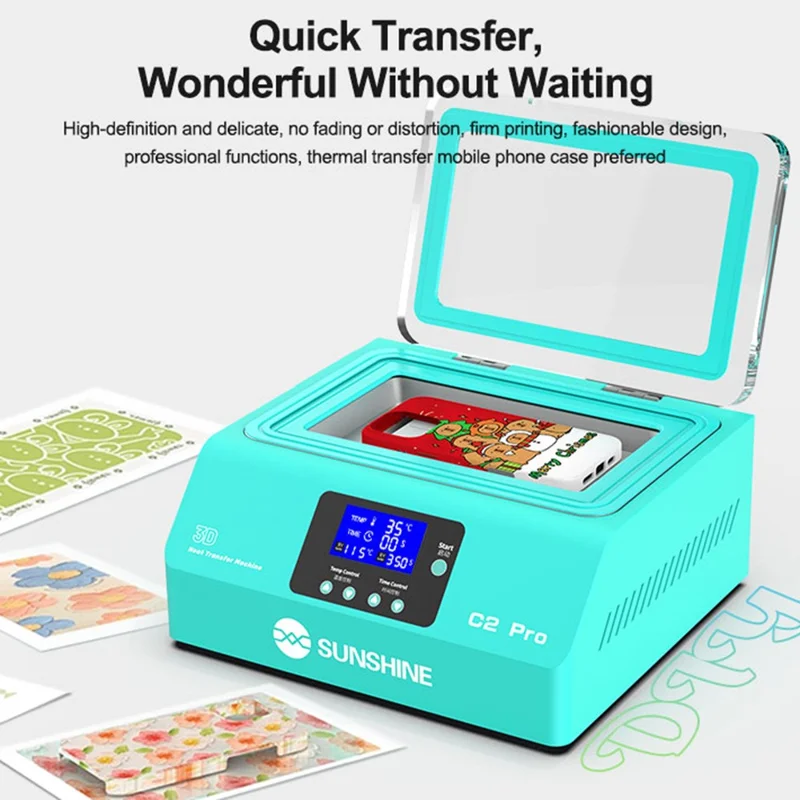 SUNSHINE C2 Pro 3D Thermal Transfer Machine Intelligent and Precise Control Visual Transfer Experience - EU Plug