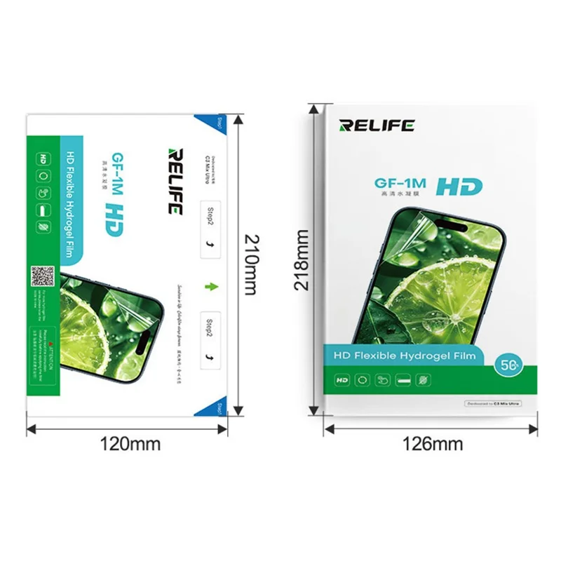 RELIFE GF-1M 50Pcs HD Flexible Hydrogel Film Full Coverage Anti-fingerprint Screen Protector (Work with SUNSHINE C3 Mix Ultra)