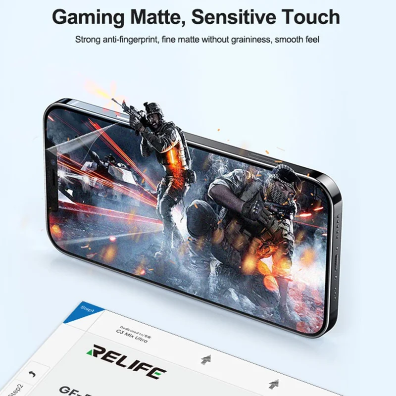 RELIFE GF-5MS 50Pcs Matte Privacy Hydrogel Film Anti-peep Full Screen Protector (Work with SUNSHINE C3 Mix Ultra)