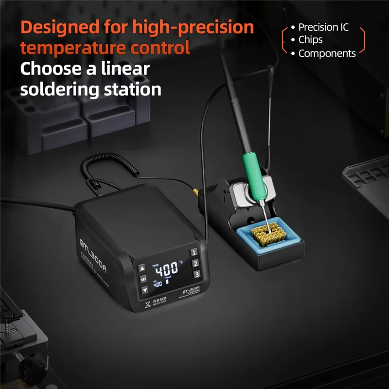 Stazione saldante lineare multifunzione MEGA-IDEA BTL300A con display digitale - Spina UE