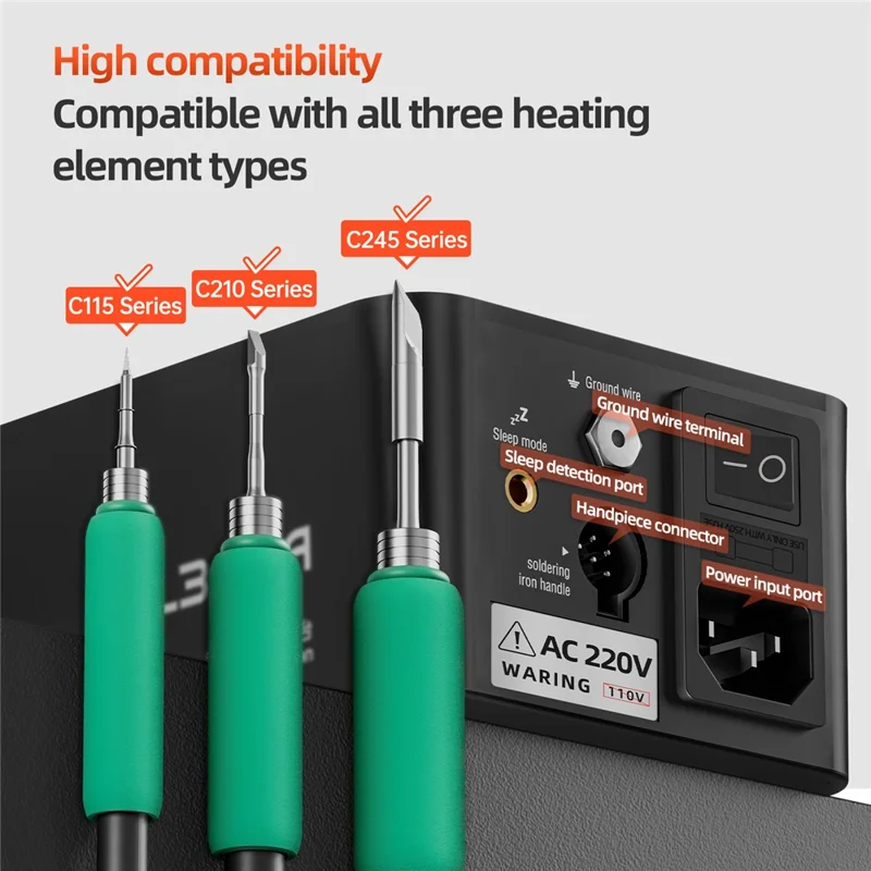 Stazione saldante lineare multifunzione MEGA-IDEA BTL300A con display digitale - Spina UE