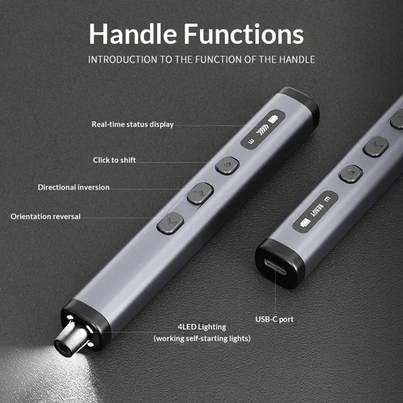 JIAFA 78 i 1 el-skruesæt med 5 drejmomenttrin, LED-skærm og USB-C til reparation af telefoner