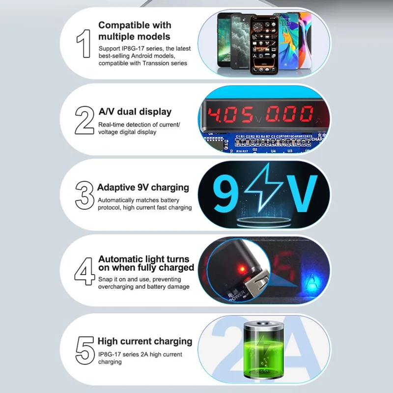 SUNSHINE SS-916 Ultra V3.0 Phone Battery Charging Activation Fixture for iPhone 8-17 Series Android