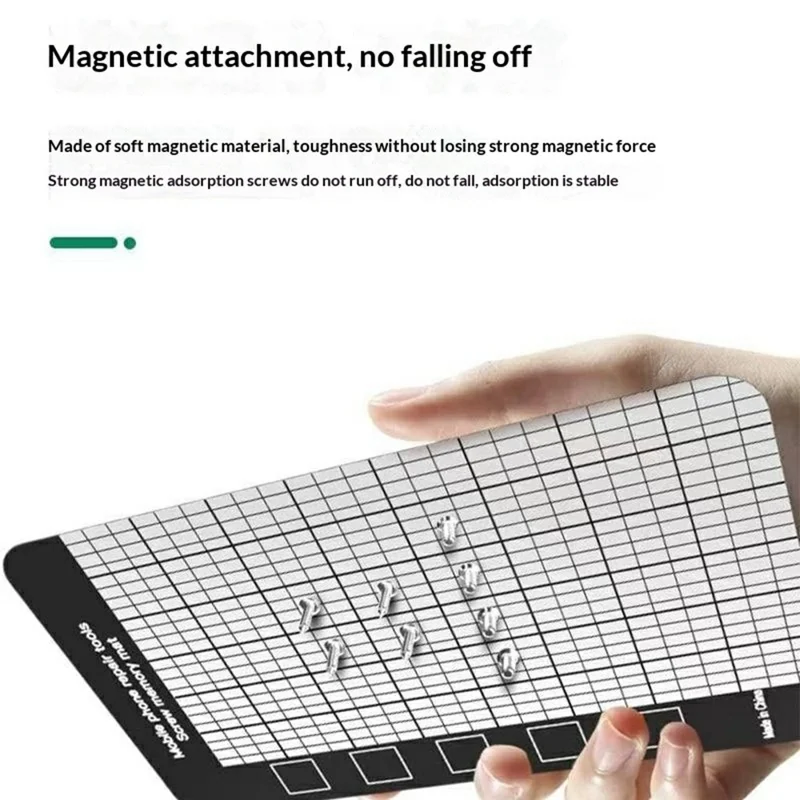 Tapis organisateur magnétique JIAFA 145 x 45 mm, tampon mémoire pour vis, outils de réparation de téléphone portable