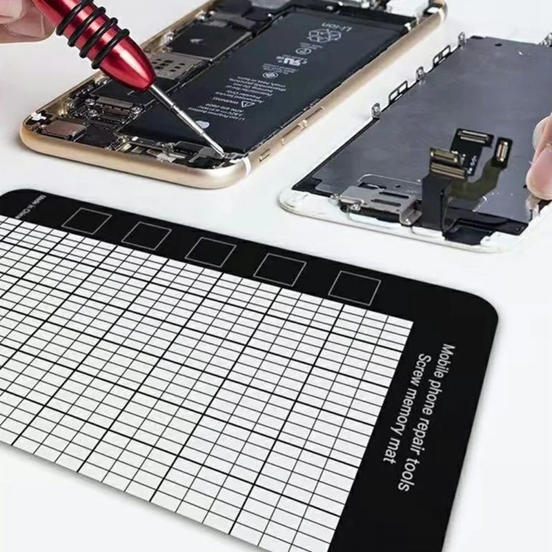 Tapis organisateur magnétique JIAFA 179 x 65 mm, tapis mémoire pour outils de réparation de téléphone portable