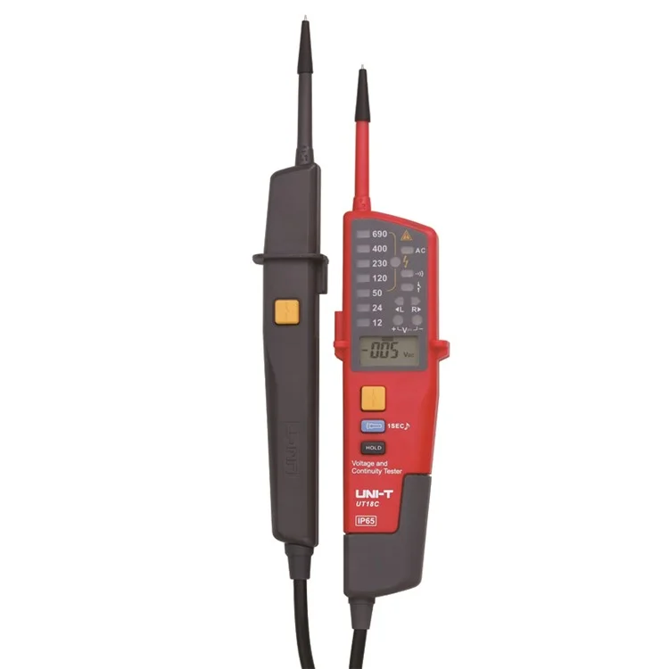 UNI-T UT18C Auto Range Atoltagem Metro de Tolate Henteridade RCD Tester LCD/LED Detector