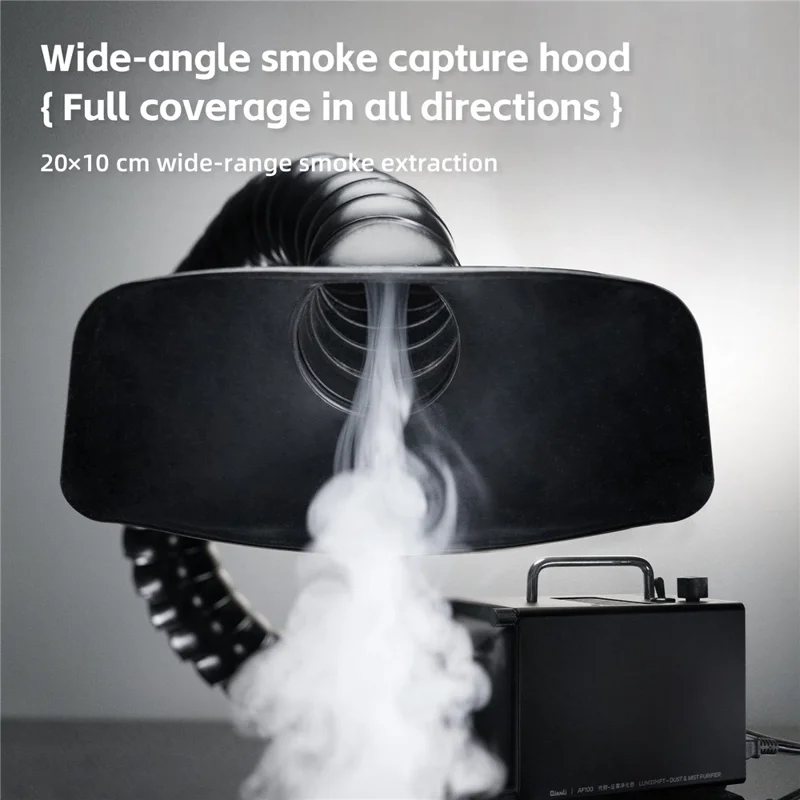 QIANLI AF100 Dust Mist Purifier 80W Fume Extractor 3-Layer Filter for Electronics Soldering - EU Plug