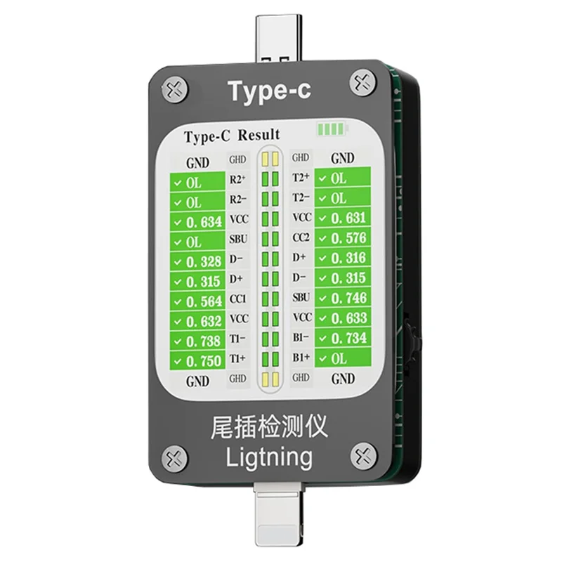 VBEST VB-U4 Tail Plug Tester IP Type-C Interface Detector for iPhone Android Phone