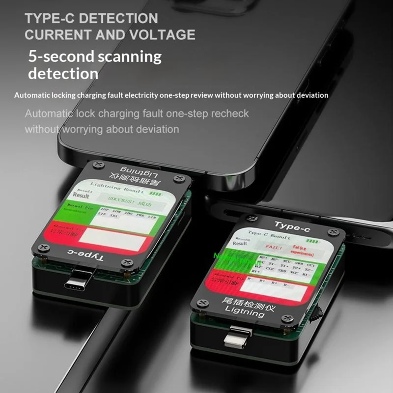 VBEST VB-U4 Tail Plug Tester IP Type-C Interface Detector for iPhone Android Phone