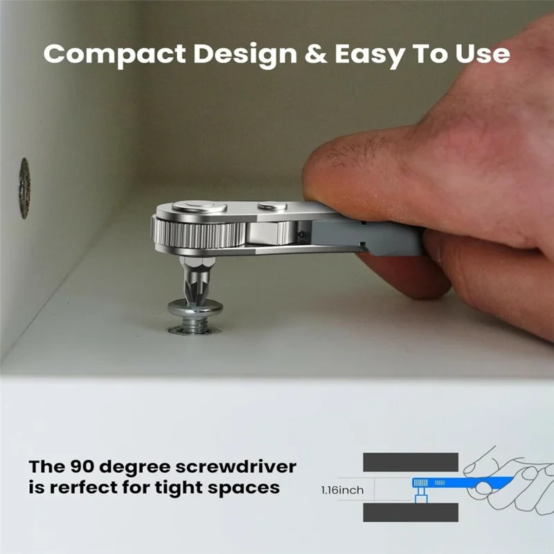 AXTH 17 in 1 Right Angle Ratcheting Screwdriver Set 36-Tooth Magnetic Bits Sockets Tool Kit for Electronics Repair