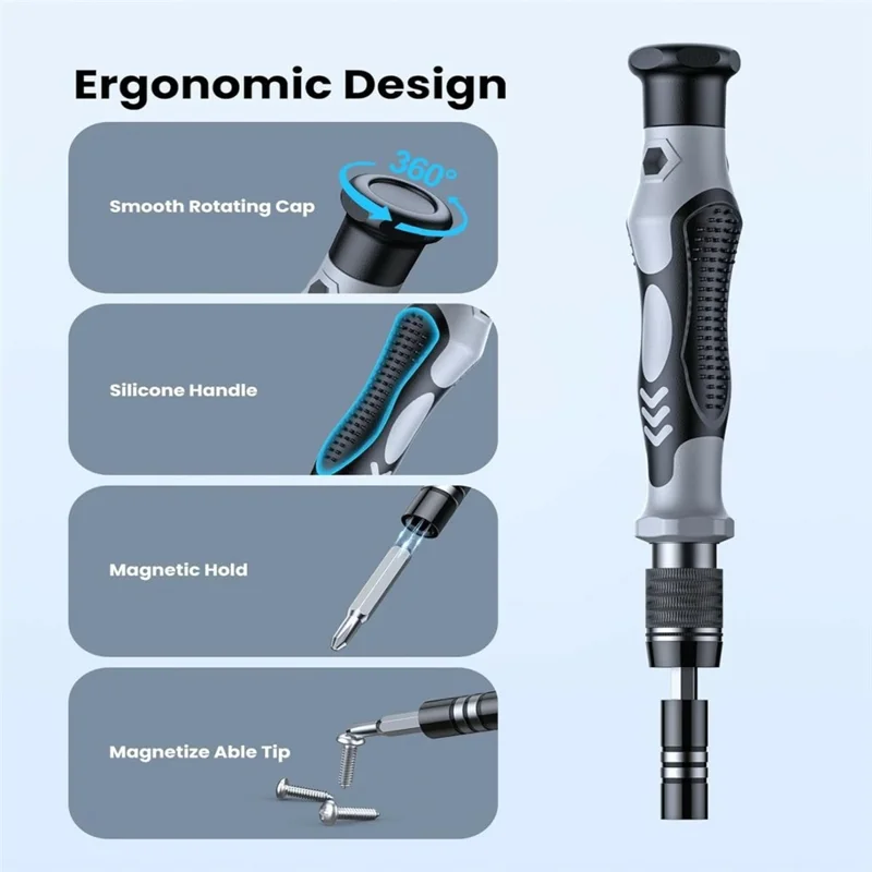 AXTH 116 in 1 Multi-Function Screwdriver Set 115Pcs Precision Repair Tool Kit with Case for Phone Laptop iPad