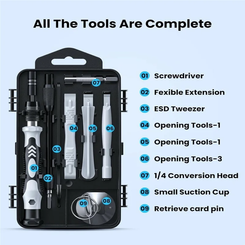 AXTH 116 in 1 Multi-Function Screwdriver Set 115Pcs Precision Repair Tool Kit with Case for Phone Laptop iPad