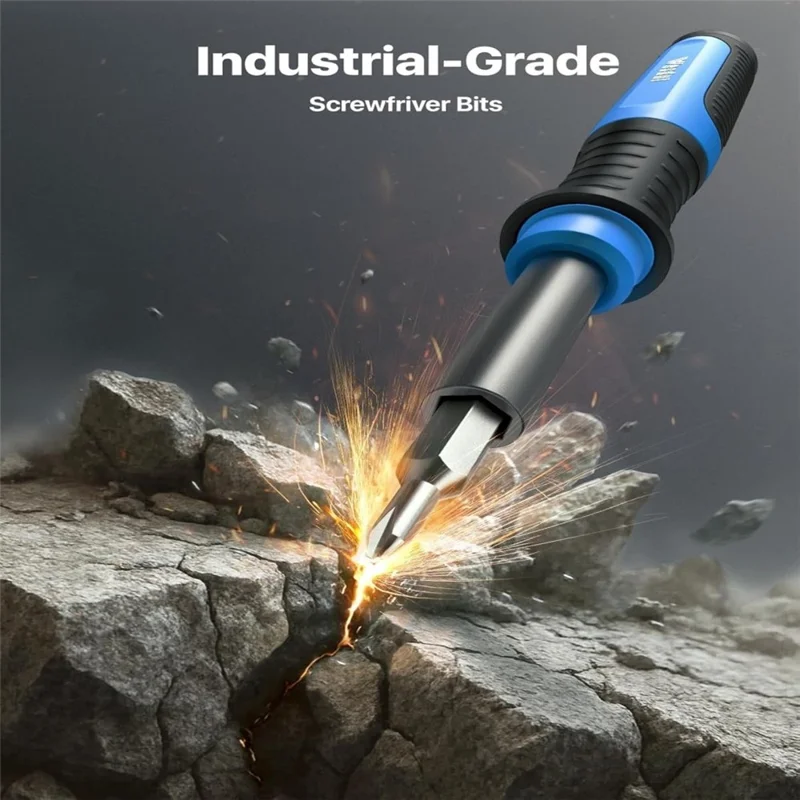 WESDUT 52 in 1 Precision Screwdriver Set Magnetic Bits 360 Degrees Rotating Handle Tools Kit for Electronics Repair - Blue