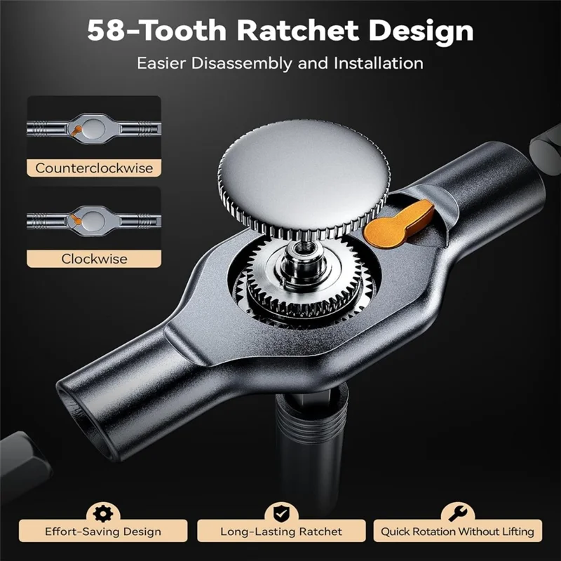 WESDUT 32 in 1 T-Handle Ratchet Screwdriver Set S2 Steel Quick Release Tools Kit for Home Repair DIY